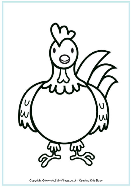 Rooster coloring #6, Download drawings