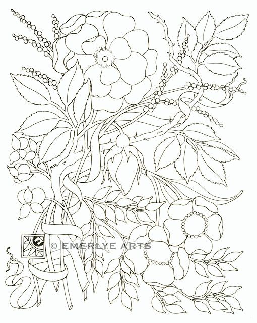 Rosebud coloring #17, Download drawings