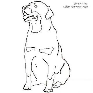 Rottweiler coloring #14, Download drawings