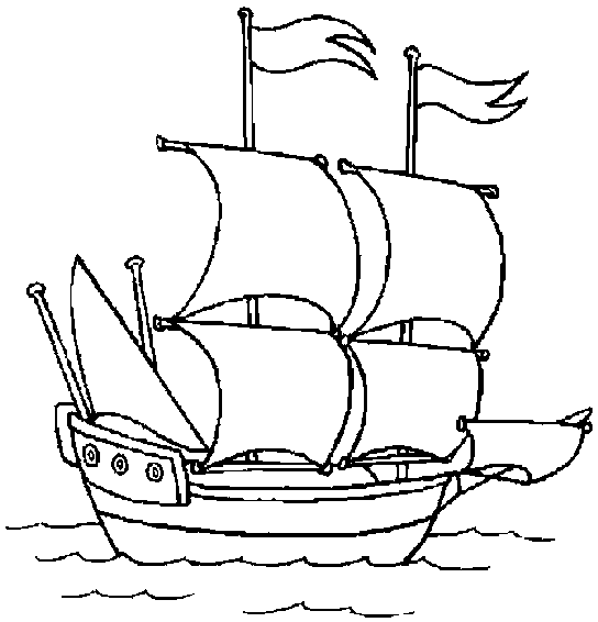 Sailboat coloring #2, Download drawings