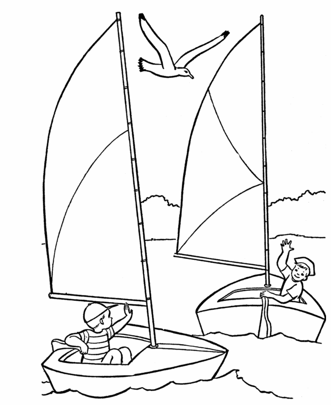 Sailing coloring #19, Download drawings