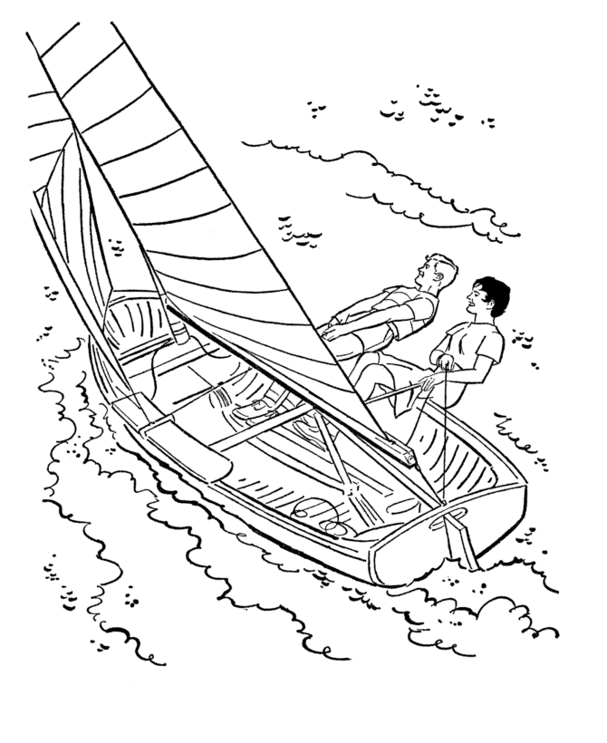 Sailing coloring #14, Download drawings