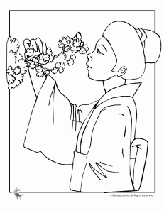 Sakura Blossom coloring #1, Download drawings