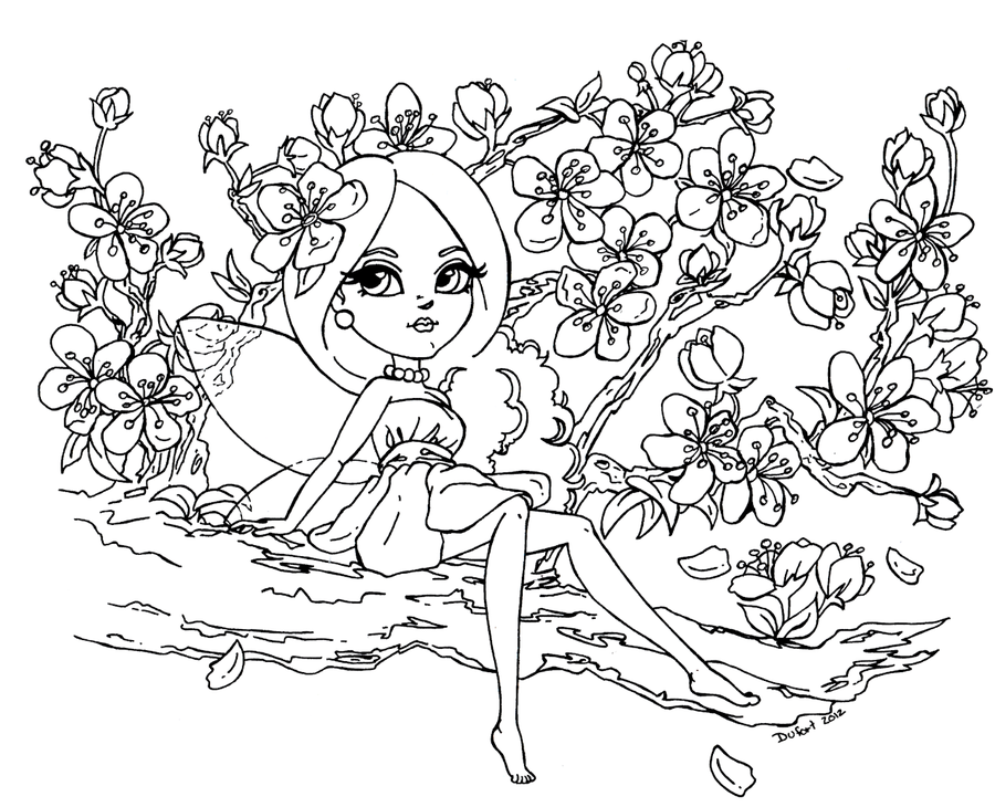 Sakura Blossom coloring #5, Download drawings