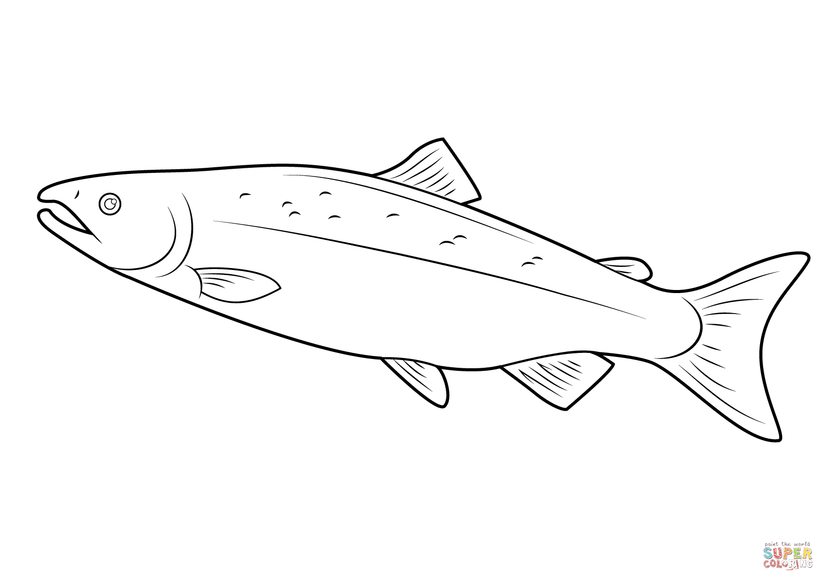 Salmon coloring #15, Download drawings