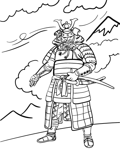Samuray coloring #2, Download drawings