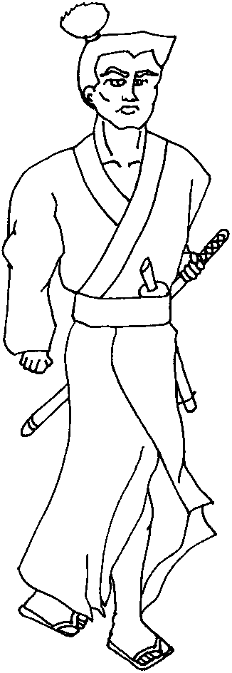 Samurai coloring #15, Download drawings