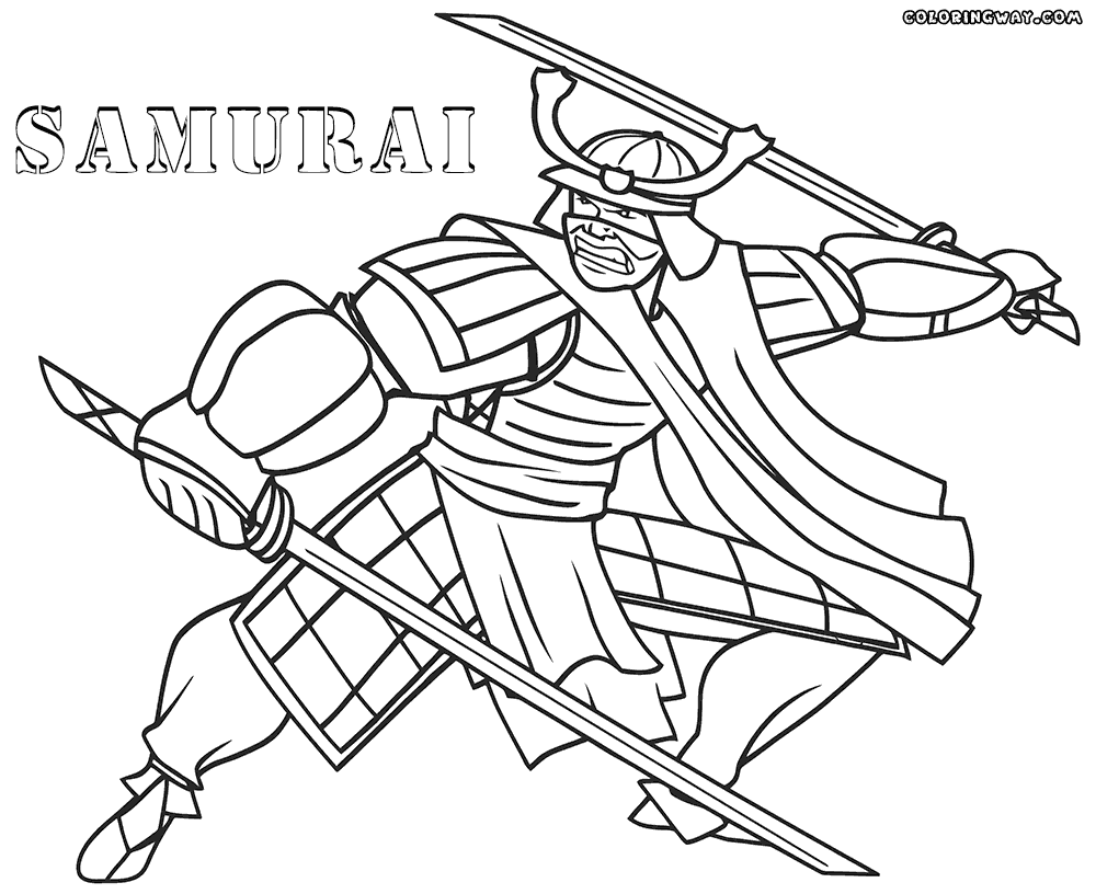 Samurai coloring #1, Download drawings