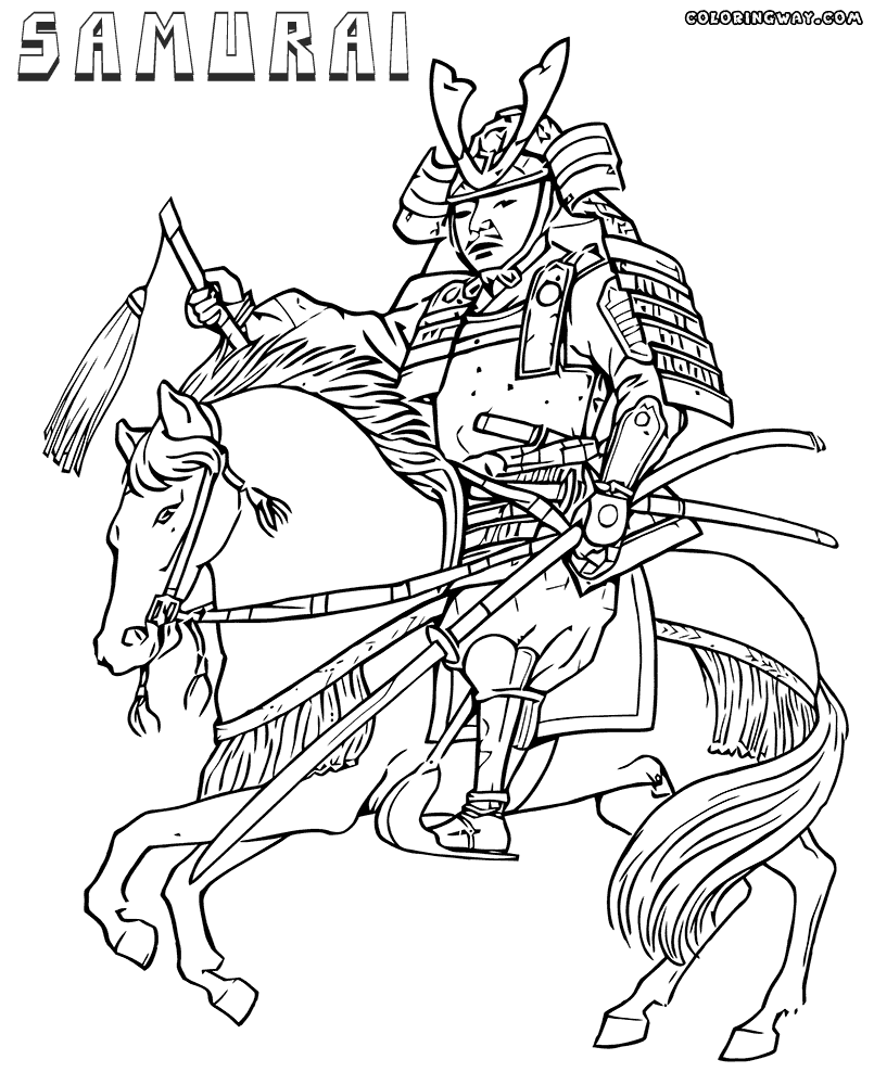 Samurai coloring #4, Download drawings