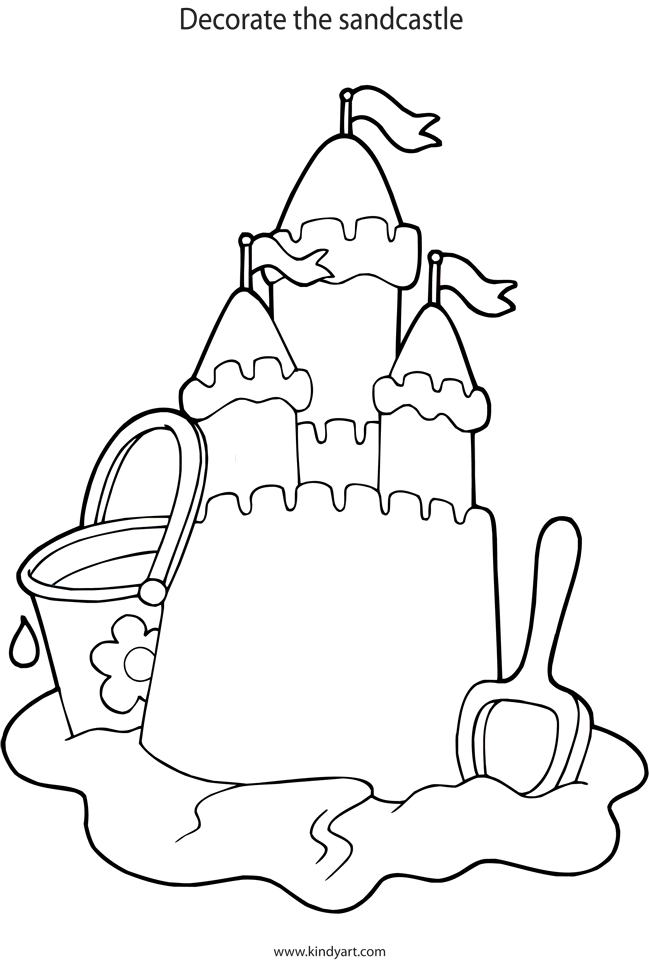 Sandcastle coloring #16, Download drawings
