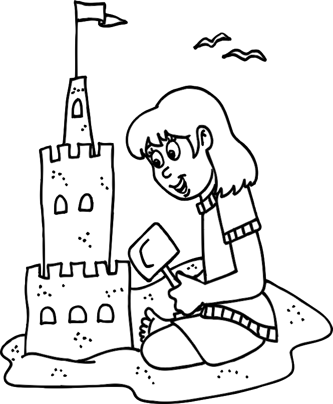 Sandcastle coloring #4, Download drawings