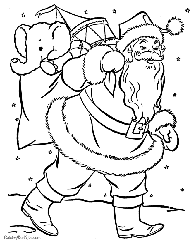 Santa coloring #14, Download drawings