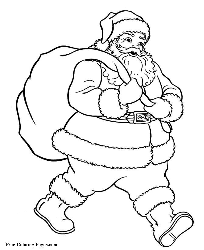 Santa coloring #9, Download drawings