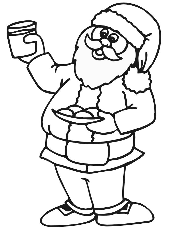 Santa coloring #10, Download drawings