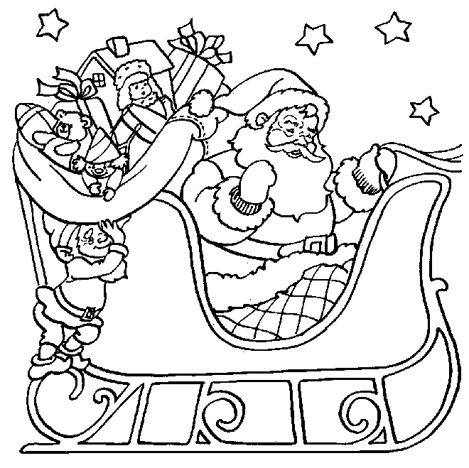 Santa coloring #5, Download drawings