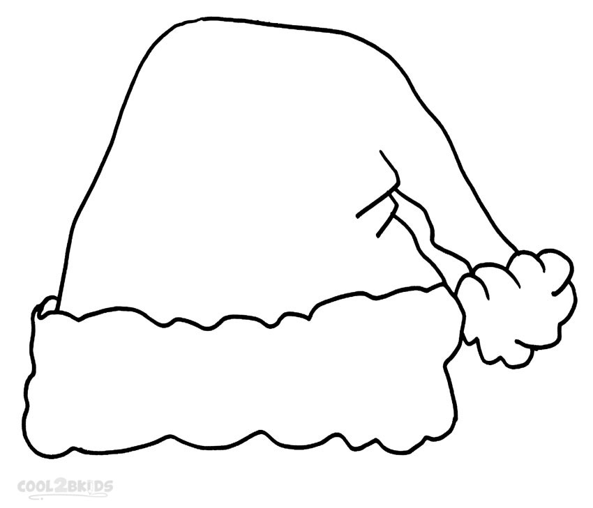 Santa Hat coloring #3, Download drawings