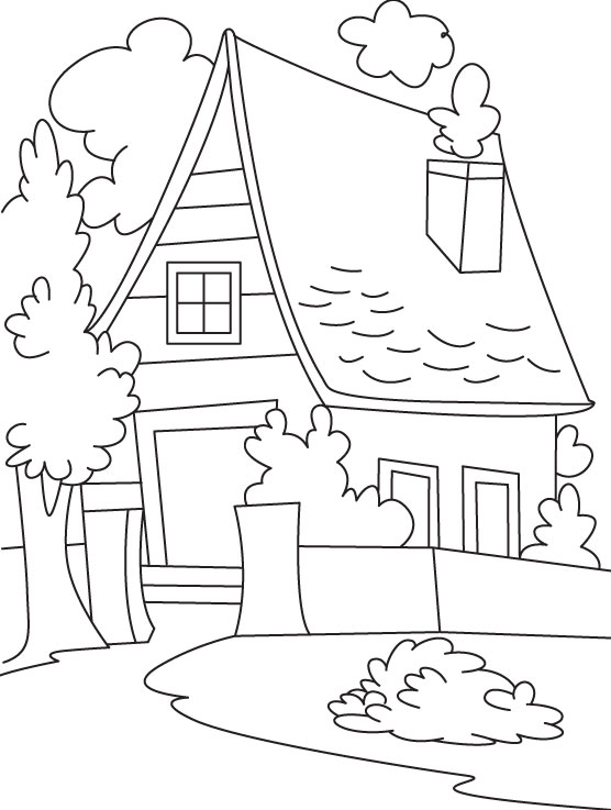 Cottage coloring #13, Download drawings