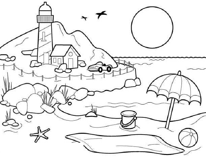 Scenic coloring #4, Download drawings