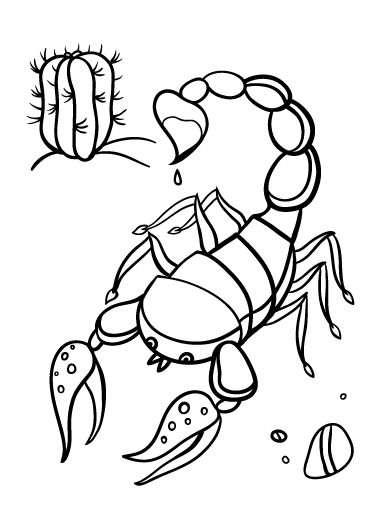 Scorpion coloring #10, Download drawings