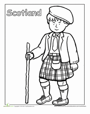 Scotland coloring #8, Download drawings