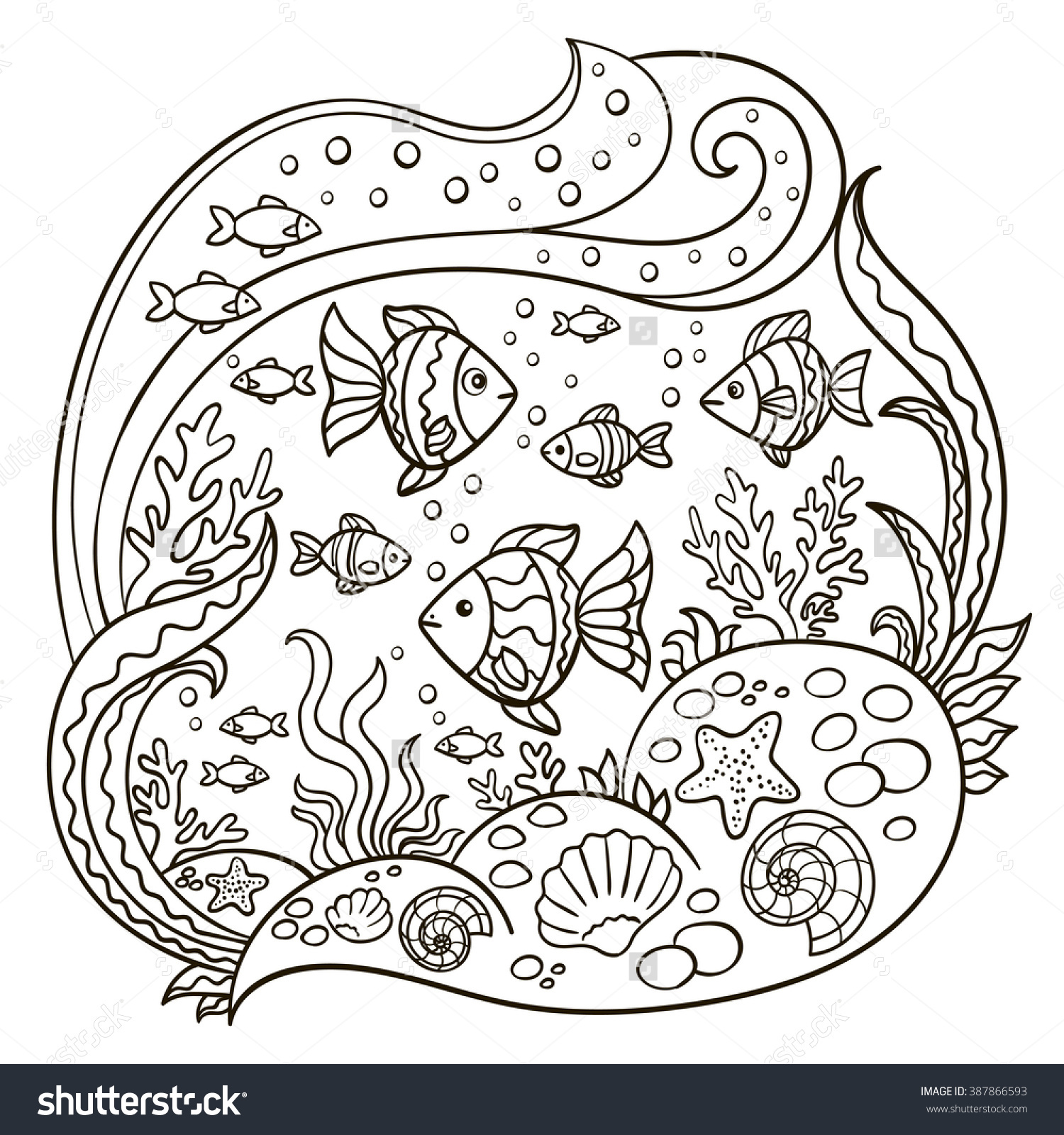 Sea Bed coloring #1, Download drawings