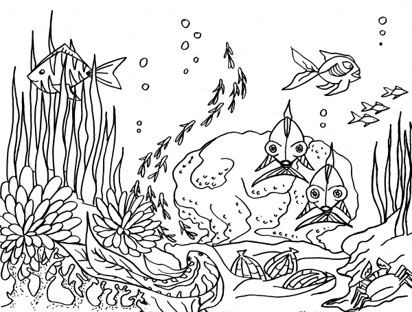 Sea Bed coloring #5, Download drawings