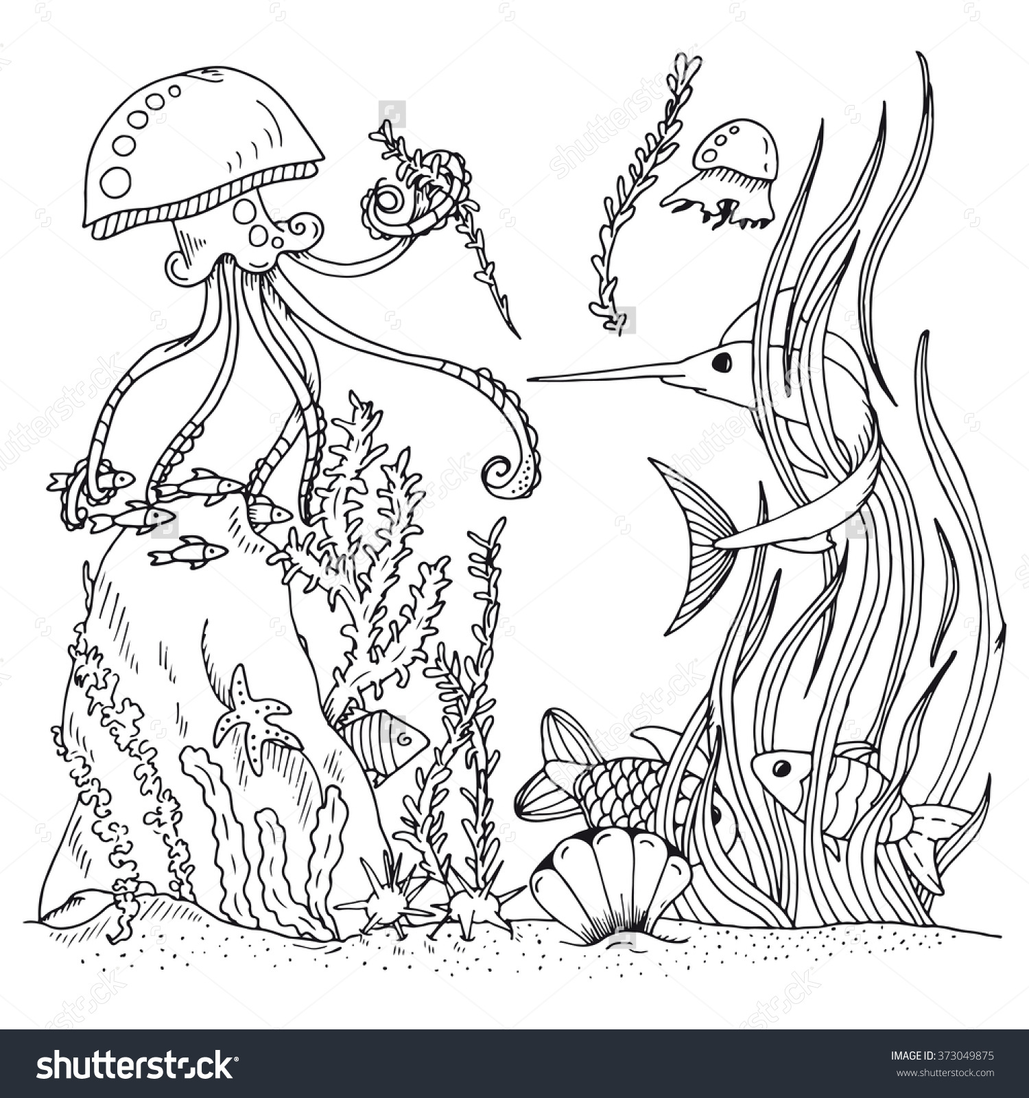 Sea Grass coloring #5, Download drawings