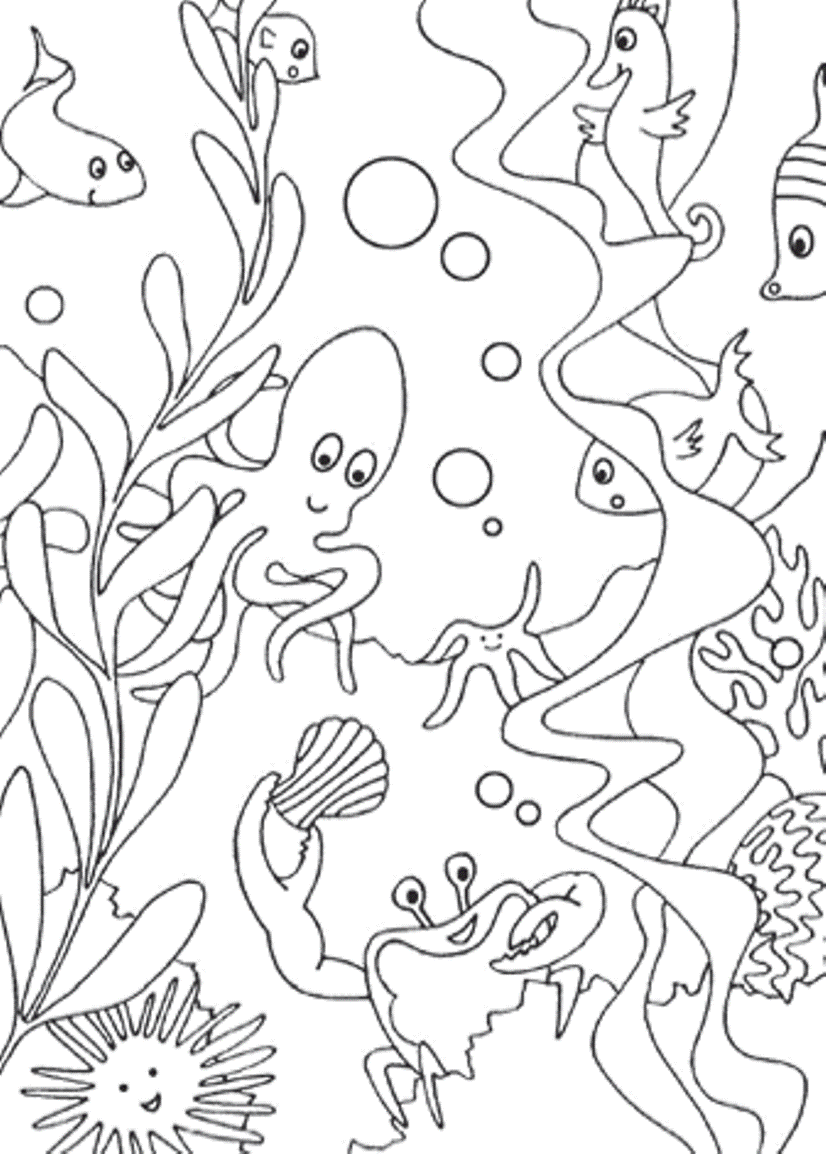 Sea Life coloring #13, Download drawings