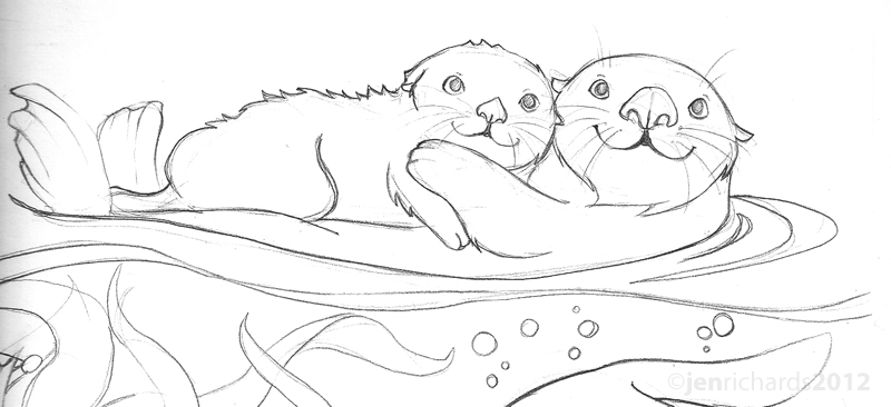 The Otter coloring #2, Download drawings