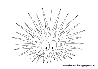 Sea Urchin coloring #5, Download drawings