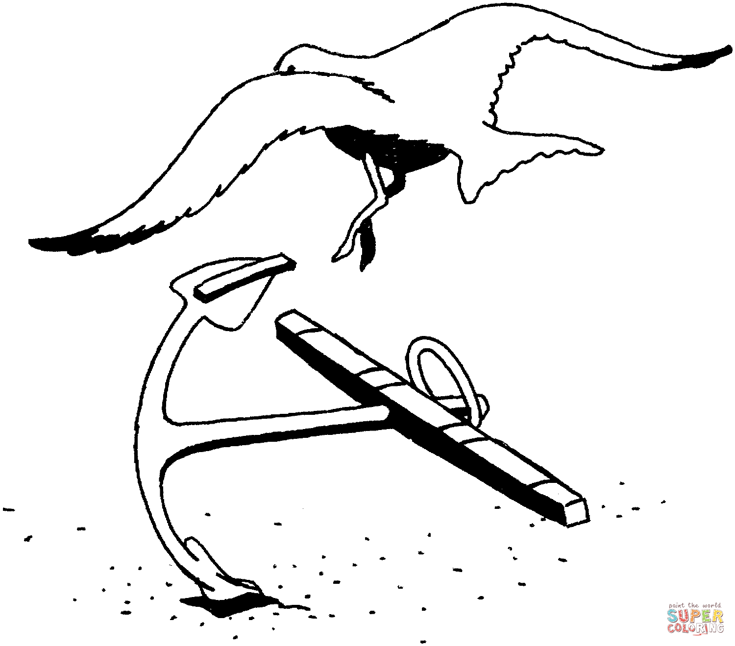 Seagull coloring #4, Download drawings