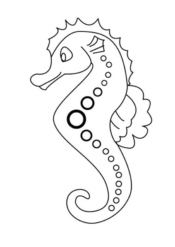 Seahorse coloring #13, Download drawings