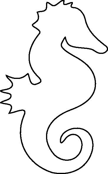 Seahorse coloring #5, Download drawings
