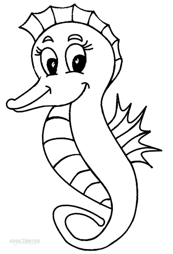Seahorse coloring #18, Download drawings