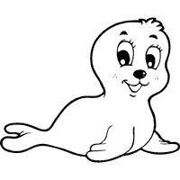 Seal coloring #3, Download drawings