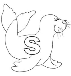 Seal coloring #6, Download drawings