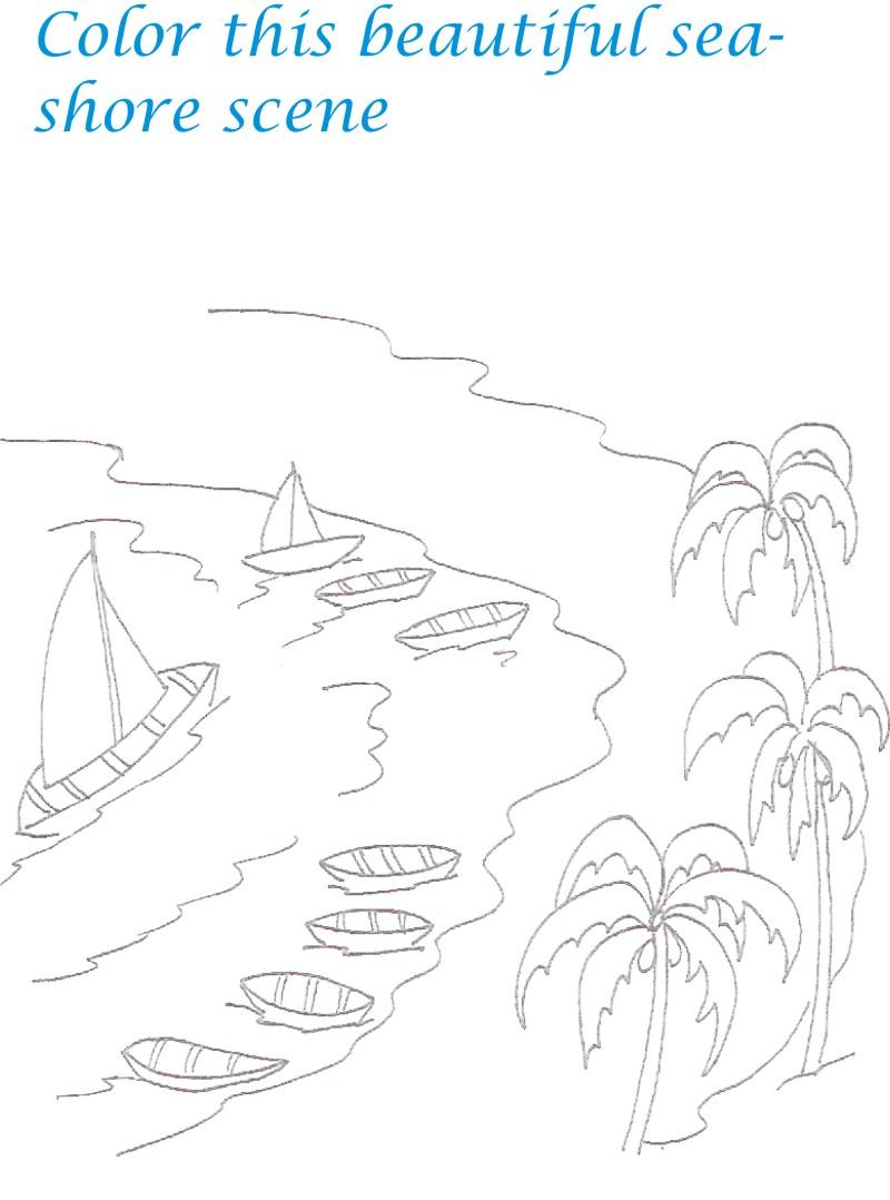 Seashore coloring #19, Download drawings