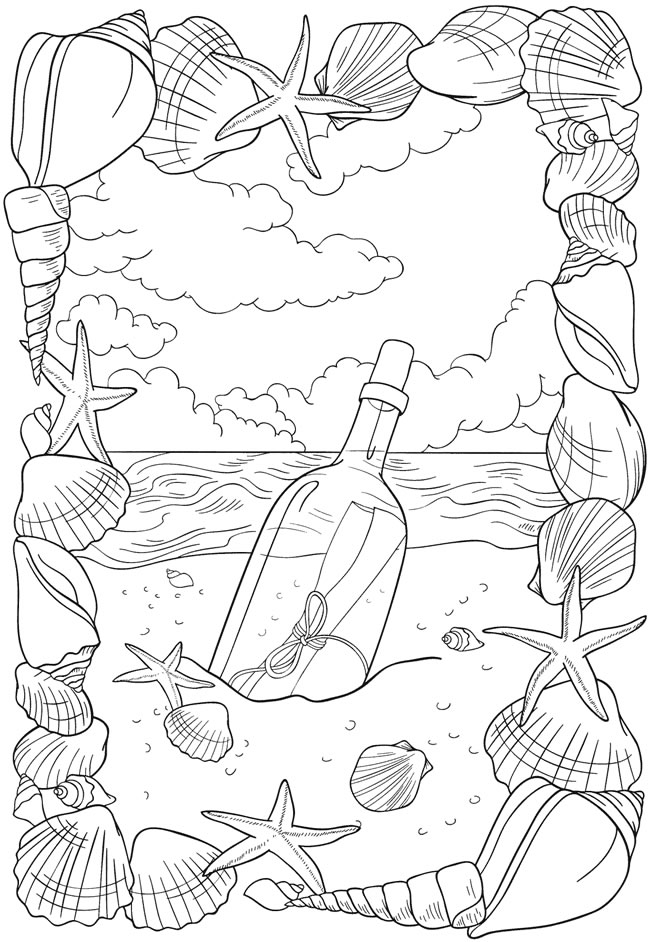 Seashore coloring #9, Download drawings
