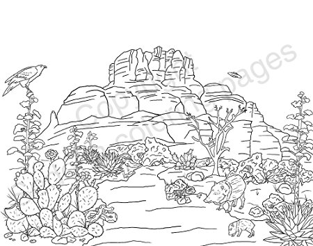Sedona coloring #2, Download drawings