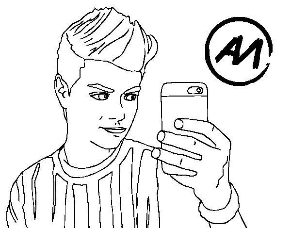 Selfie coloring #7, Download drawings