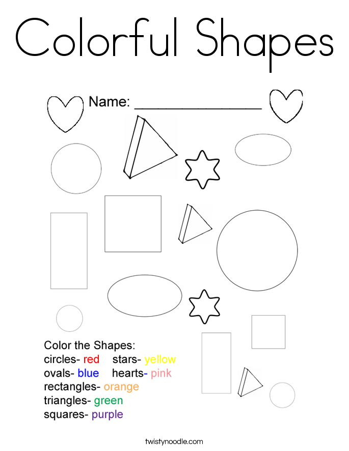 Shapes coloring #19, Download drawings