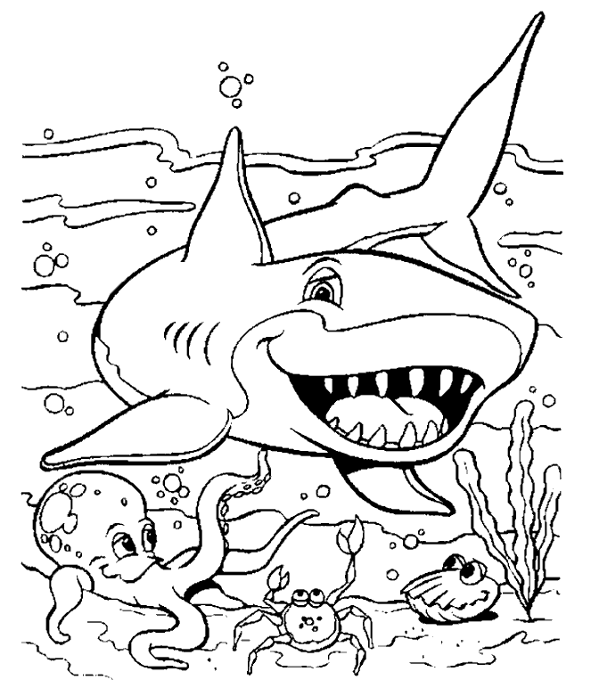 Shark coloring #3, Download drawings