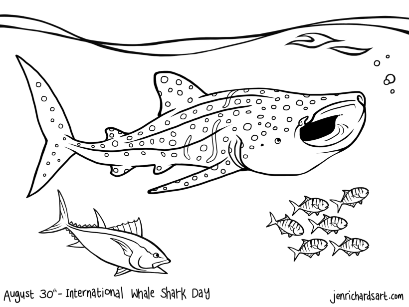 Whale Shark coloring #1, Download drawings