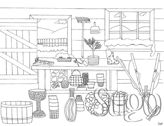 Shed coloring #3, Download drawings