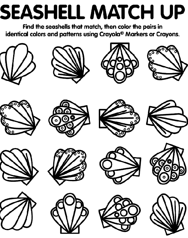 Shell coloring #1, Download drawings