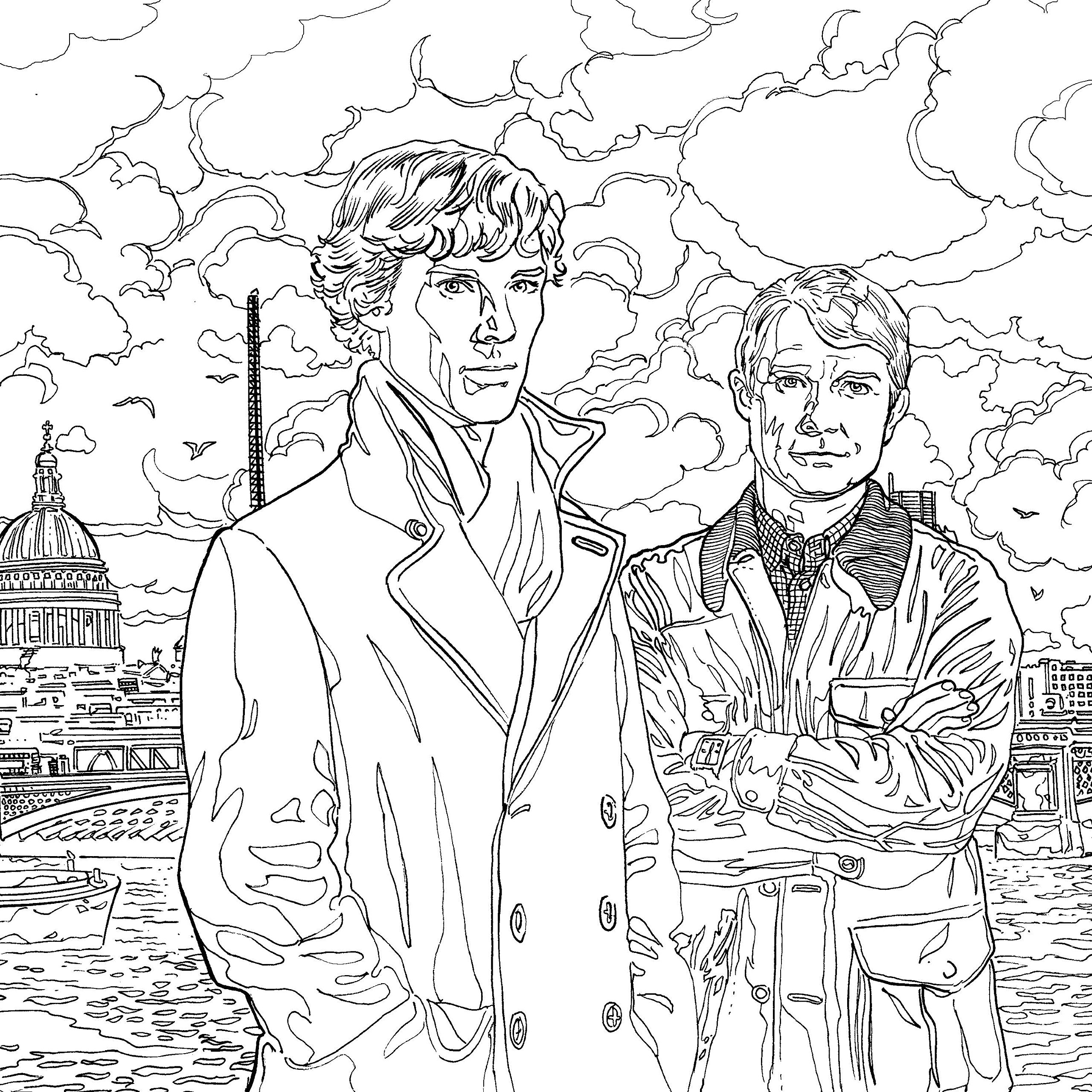 Sherlock Holmes coloring #6, Download drawings