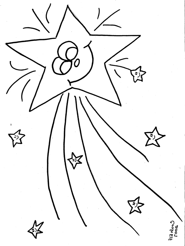 Shooting Star coloring #8, Download drawings