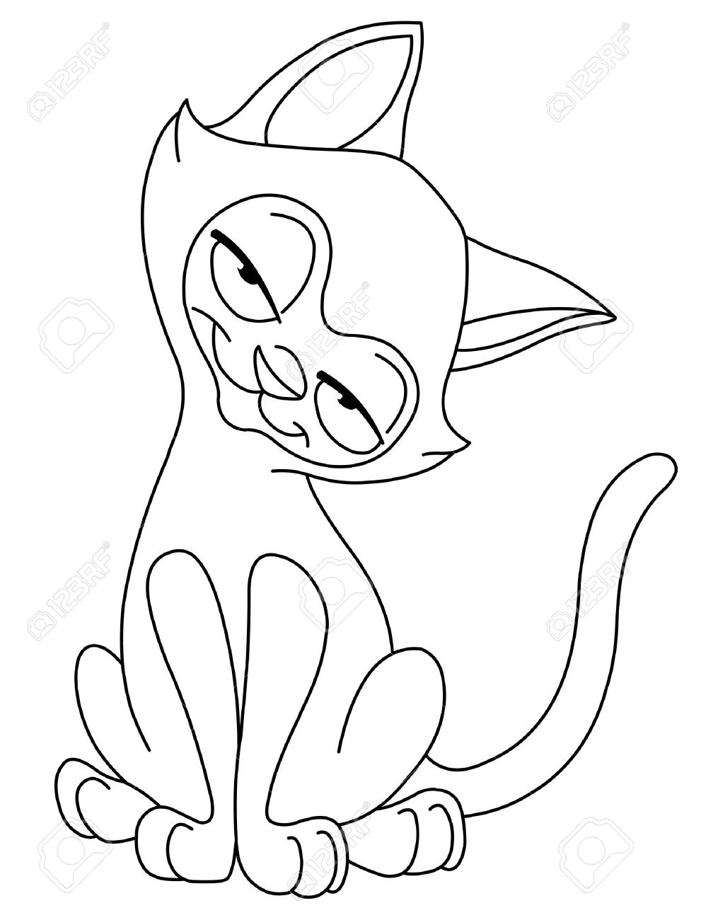 Siamese Cat coloring #16, Download drawings