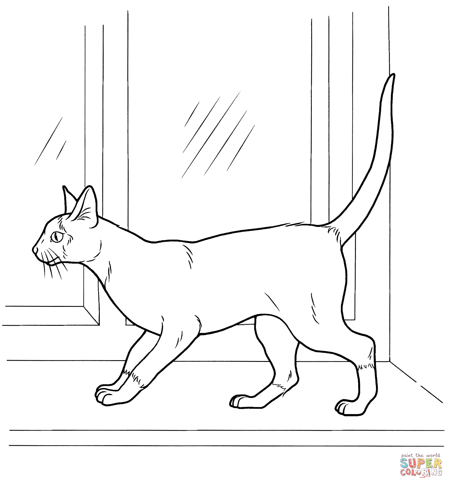 Siamese Cat coloring #20, Download drawings