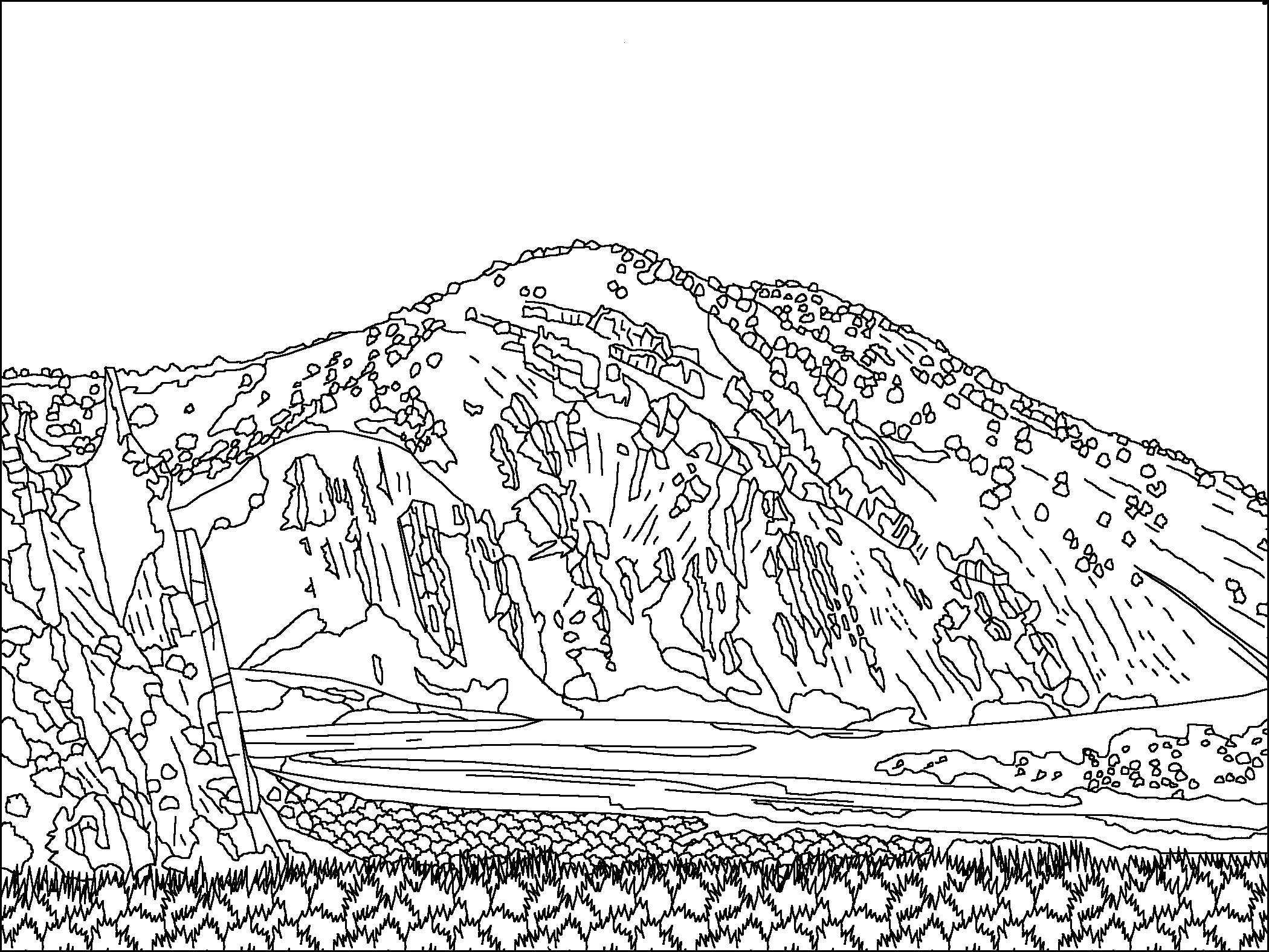 Sierra Nevada Mountains coloring #12, Download drawings